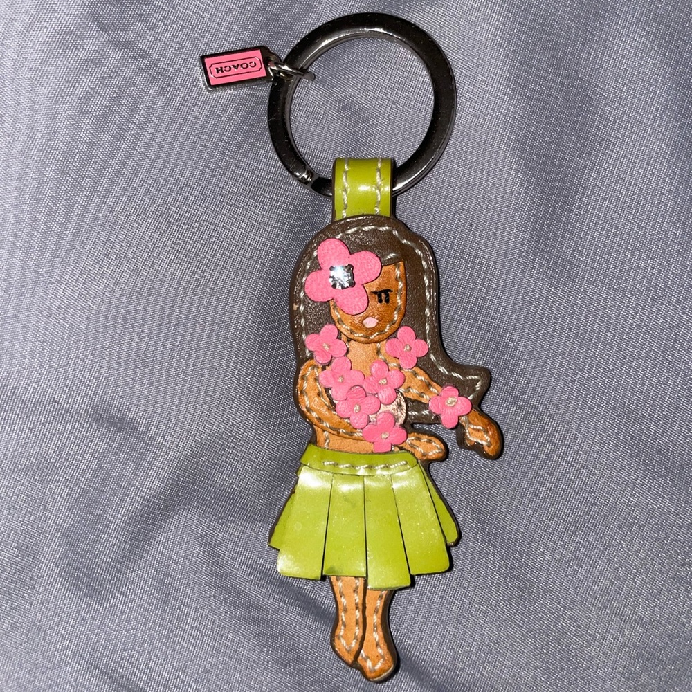 Coach Hula Girl Key Chain